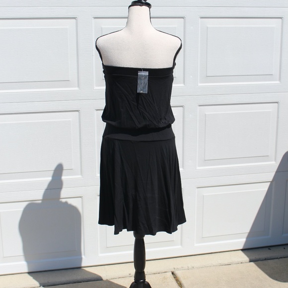 BHWM, strapless, black beaded mini dress - Picture 5 of 9